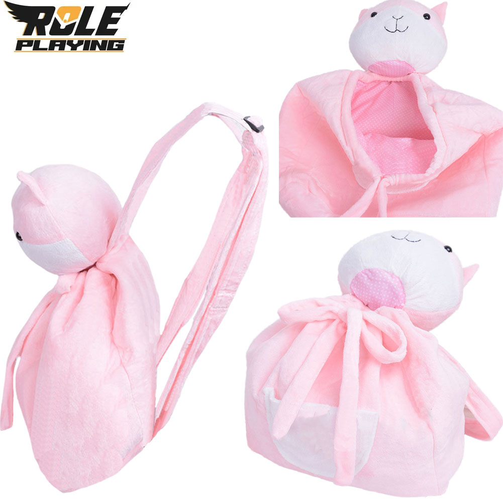 Cosplay Prop Bag - อะนิเมะดังกันของรอนปา ชิอากิ นานามิคอสเพลย์แฟนตาซีสีชมพูกระเป๋าเป้สะพายหลังแมวกระเป๋าผู้หญิงเครื่องแต่งกายปลอมตัวอุปกรณ์เสริมหญิงอุปกรณ์ประกอบฉาก