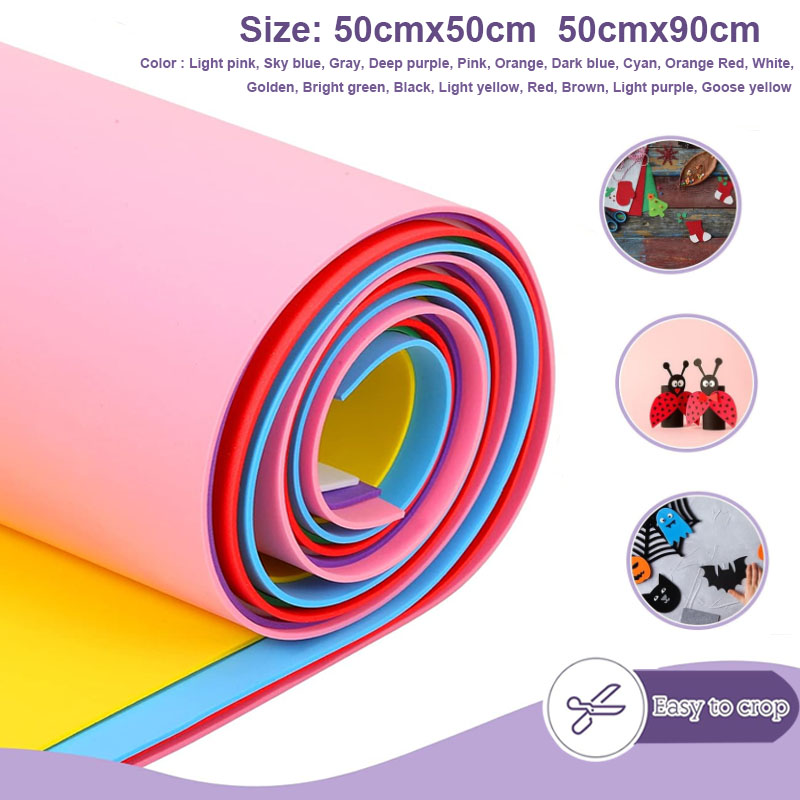 Craft Foam Roll - 1pcs สีสันแผ่นโฟม Eva คอสเพลย์ EVA โฟมหนา