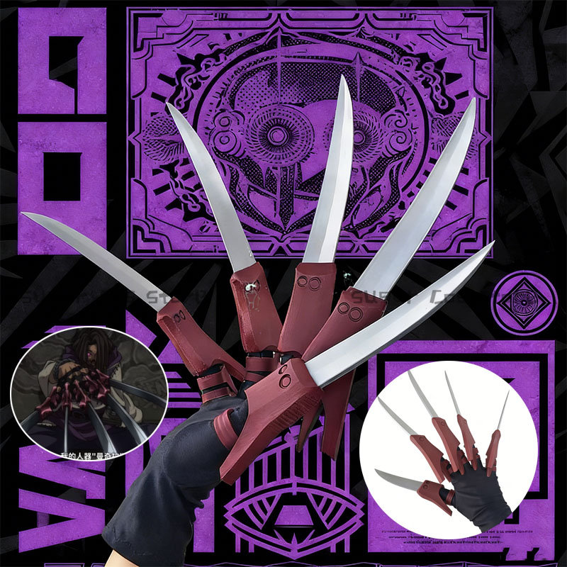 Cosplay Prop 3D Print Settings - อุปกรณ์คอสเพลย์อนิเมะ Gachiakuta Jabber Wonger สร้อยข้อมือแหวนเล็บ 3