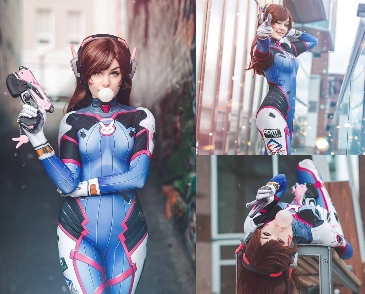 Dva Cosplay Prop - DVA หญิงชุดคอสเพลย์ซูเปอร์ฮีโร่ DVA Zentai สูทฮาโลวีนบอดี้สูทผู้ใหญ่
