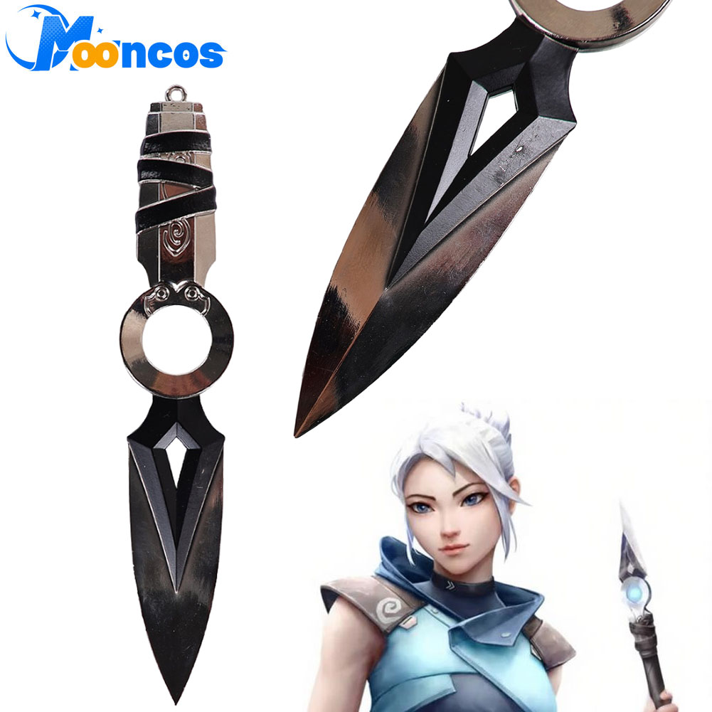 Cosplay Prop Dagger - อุปกรณ์คอสเพลย์ Jetty ทำจากโลหะผสมสังกะสี รูปทรง Kunaii สำหรับเกม